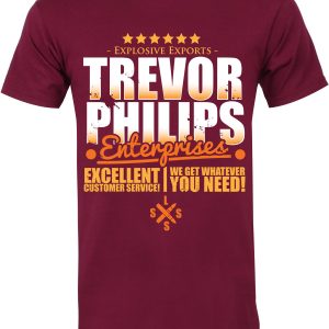 Trevor Philips Enterprises Men’s Burgundy T-Shir