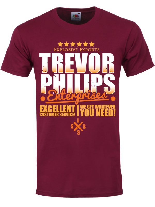 Trevor Philips Enterprises Men’s Burgundy T-Shir