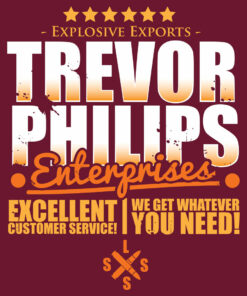 Trevor Philips Enterprises Mens Burgundy T Shir 3