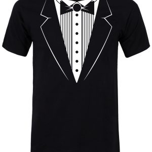 Tuxedo Mens Black T Shirt 1