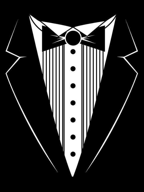 Tuxedo Men’s Black T-Shirt