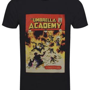 Umbrella Academy Comic Cover Men’s Black T-Shirt