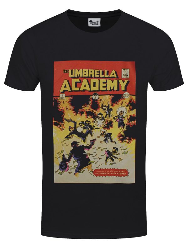 Umbrella Academy Comic Cover Men’s Black T-Shirt