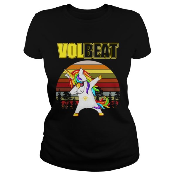 Unicorn dabbing Volbeat retro shirt