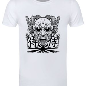 Unorthodox Collective Samurai Mask Mens White T Shirt 1