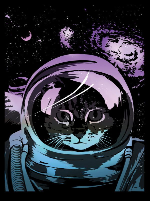 Unorthodox Collective Space Kitten Men’s Black T-Shirt