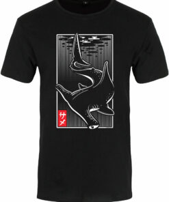 Unorthodox Oriental Shark Mens Premium Black T Shirt 1