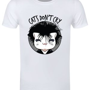 VIPets Cats Don’t Cry Men’s White T-Shirt