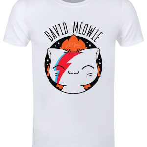 VIPets David Meowie Men’s White T-Shirt