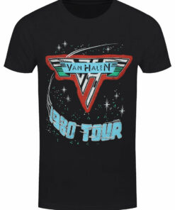 Van Halen 1980 Tour Mens Black T Shirt 1