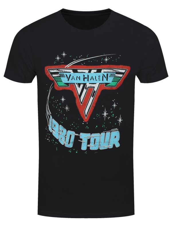 Van Halen 1980 Tour Men’s Black T-Shirt