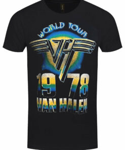 Van Halen World Tour 78 Mens Black T Shir 1