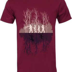 Where Theres A Will Mens Burgundy T Shirt 1