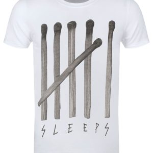 While She Sleeps Matches Men’s White T-Shirt