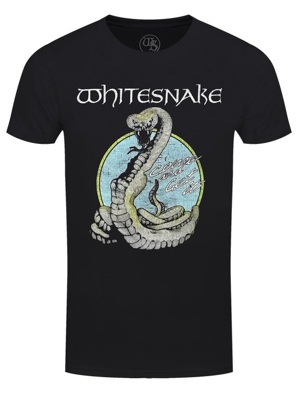 Whitesnake Circle Snake Men’s Black T-shirt