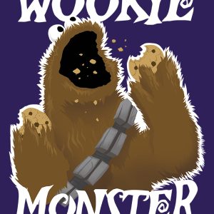 Wookie Monster Mens Purple T Shirt 3