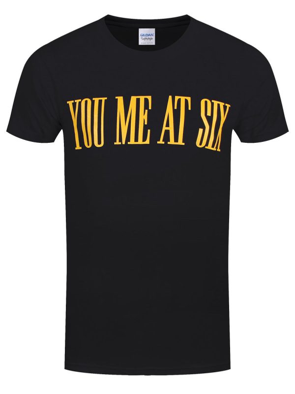 You Me At Six Yellow Text Men’s Black T-Shirt