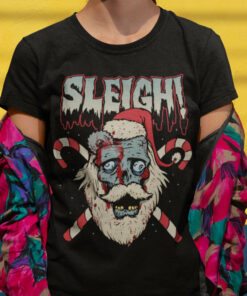 Zombie Santa Sleigh T Shirt 1