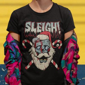 Zombie Santa Sleigh T Shirt 1