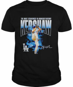 los Angeles Dodgers Clayton Kershaw the most strikeouts in Dodgers history signature shirt 1