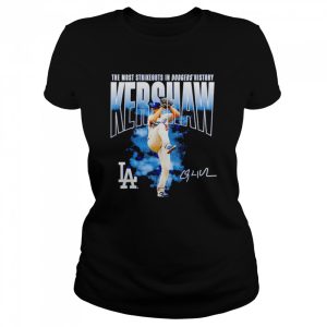 los Angeles Dodgers Clayton Kershaw the most strikeouts in Dodgers history signature shirt