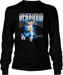 los Angeles Dodgers Clayton Kershaw the most strikeouts in Dodgers history signature shirt 3