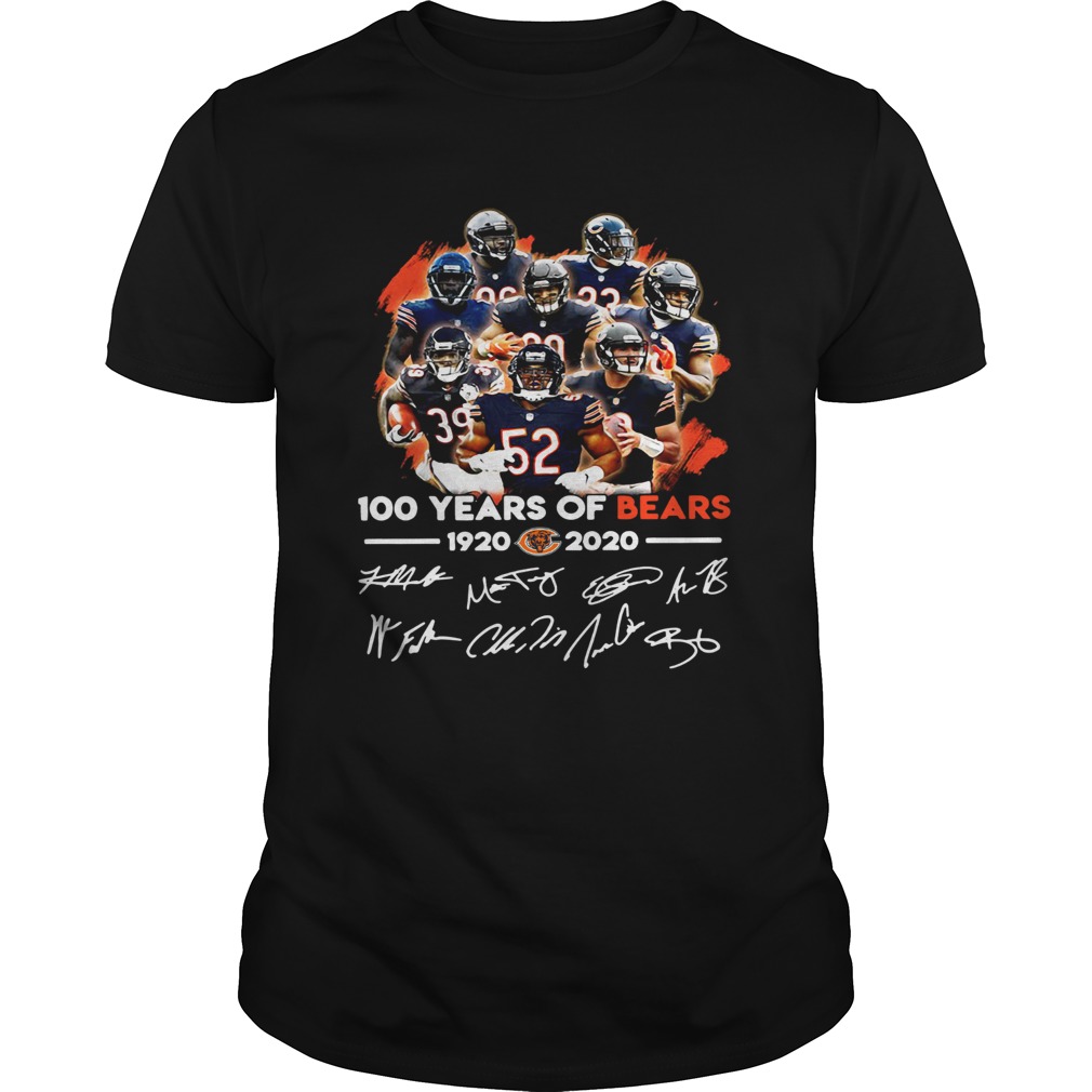 Celebrating 100 Years Anniversary Chicago Bears 1920 2020 T-Shirt - TeeNavi