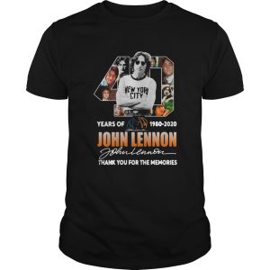 40th Years Of John Lennon Signature Thank You For The Memories shirt