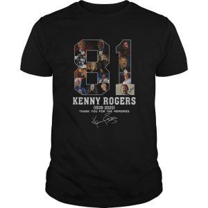 81 Years Of Kenny Rogers 1938 2020 thank you for the memories shirt