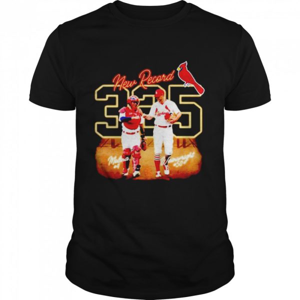 Adam Wainwright and Yadier Molina St. Louis Cardinals new record shirt