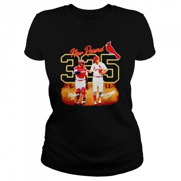 Adam Wainwright and Yadier Molina St. Louis Cardinals new record shirt