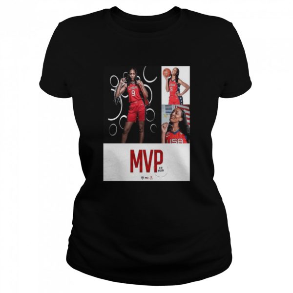 Aja wilson is 2022 fiba women’s basketball world cup mvp shirt