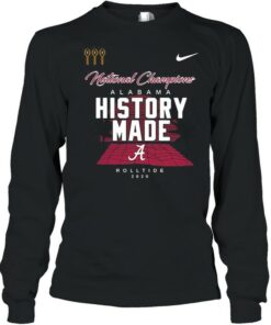Alabama Roll Tide Script A History Made National Champions Locker Room shirt 3