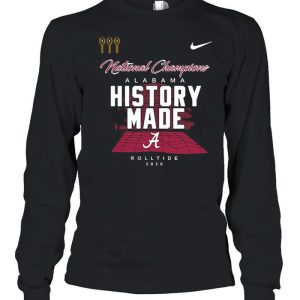 Alabama Roll Tide Script A History Made National Champions Locker Room shirt 3