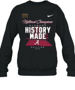 Alabama Roll Tide Script A History Made National Champions Locker Room shirt 4