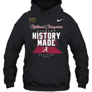 Alabama Roll Tide Script A History Made National Champions Locker Room shirt 5