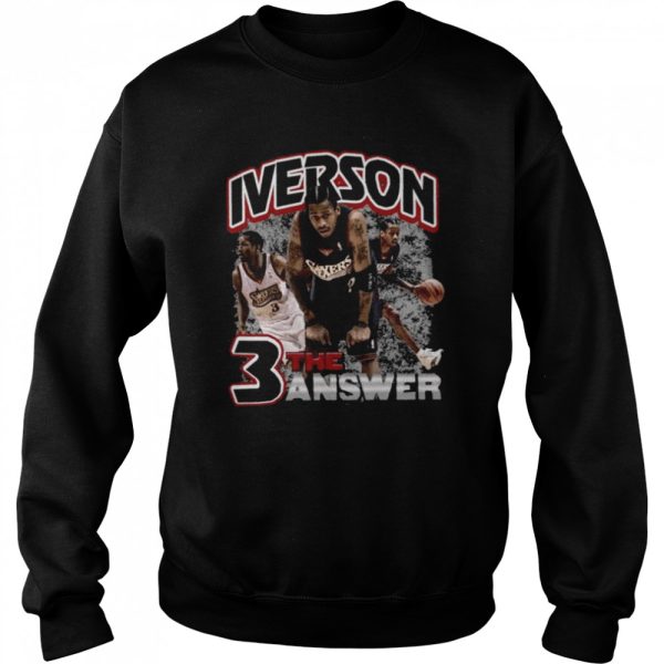 Allen Iverson Vintage Bootleg The Answer Philadelphia 76ers shirt