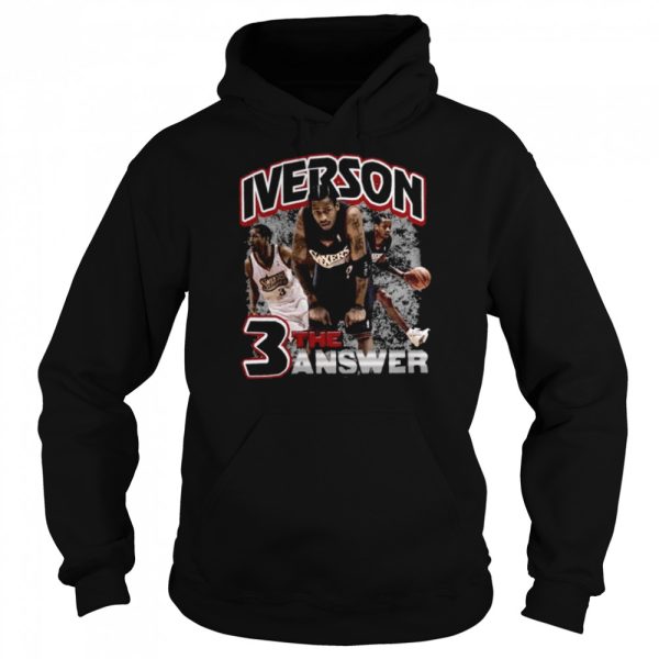 Allen Iverson Vintage Bootleg The Answer Philadelphia 76ers shirt