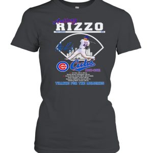 Anthony rizzo cubs thanks for the memories signature shirt