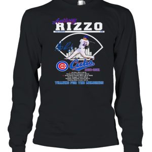 Anthony rizzo cubs thanks for the memories signature shirt 3