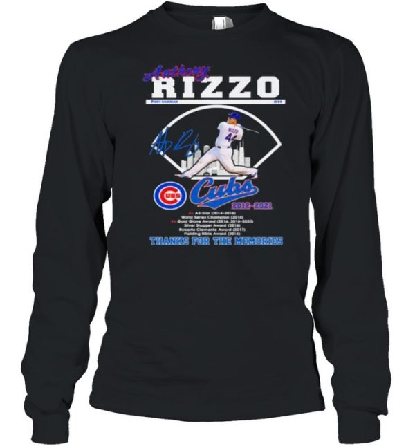 Anthony rizzo cubs thanks for the memories signature shirt