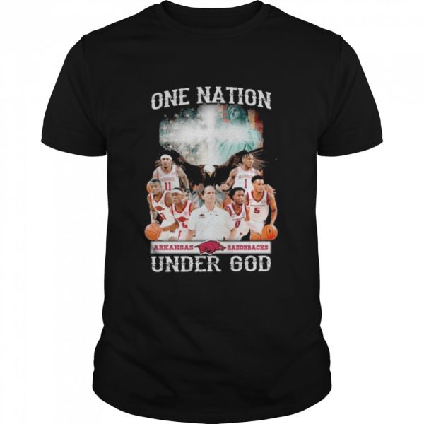 Arkansas Razorbacks one nation under god American flag 2022 shirt