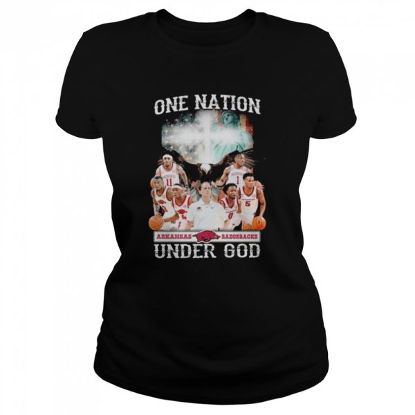 Arkansas Razorbacks one nation under god American flag 2022 shirt