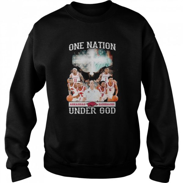 Arkansas Razorbacks one nation under god American flag 2022 shirt