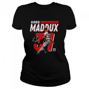 Atlanta Braves Greg Maddux dash signature shirt