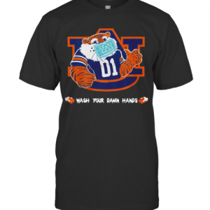 Auburn Tigers Face Mask Wash Your Damn Hands T-Shirt