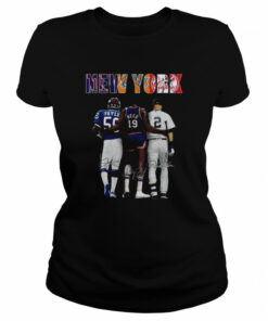 Awesome New York Sports Teams New York Yankees New York Knicks New York Giants T Shirt 2