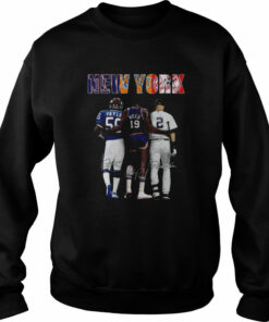 Awesome New York Sports Teams New York Yankees New York Knicks New York Giants T Shirt 4