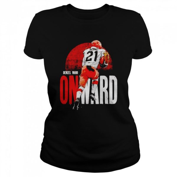 Awesome cleveland Football Denzel Ward onward shirt