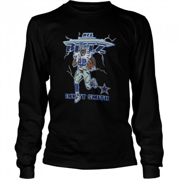 Awesome emmitt Smith Dallas Cowboys Blitz Retired Player Tri-Blend T-Shirt